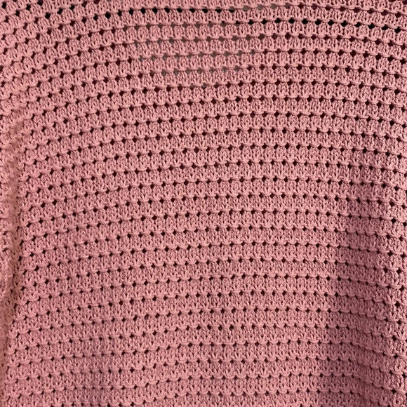 Madewell Pink Open-Stitch Austen Pullover Sweater Size M - Picture 8 of 10